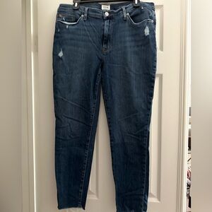 HUDSON Natalie Distressed Mid-Rise Ankle Skinny Jeans in Annette Size 34​